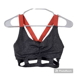 Forever 21 Sports Bra Gray & Orange sz Small